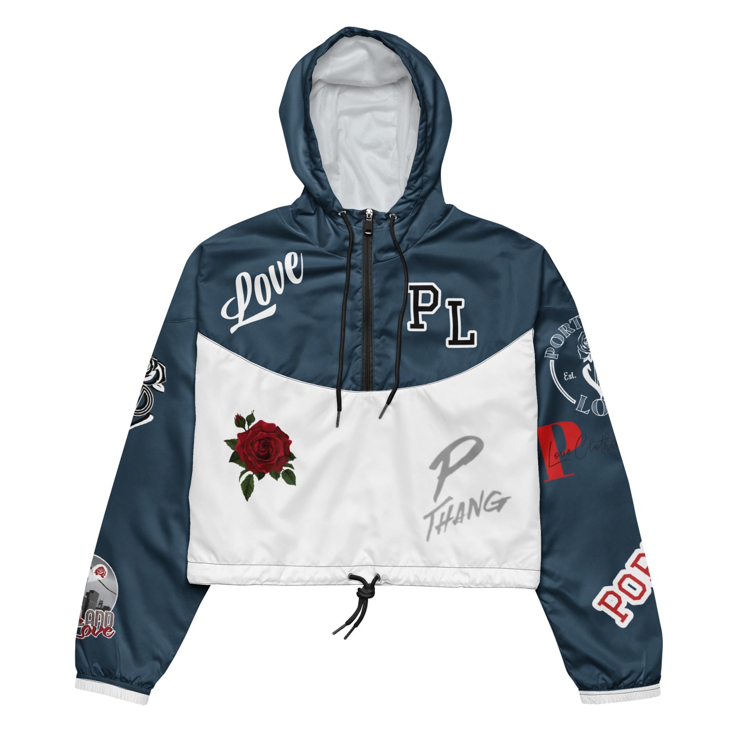 Portland Love Logos Arapawa Women’s Cropped Arapawa Windbreaker image 12