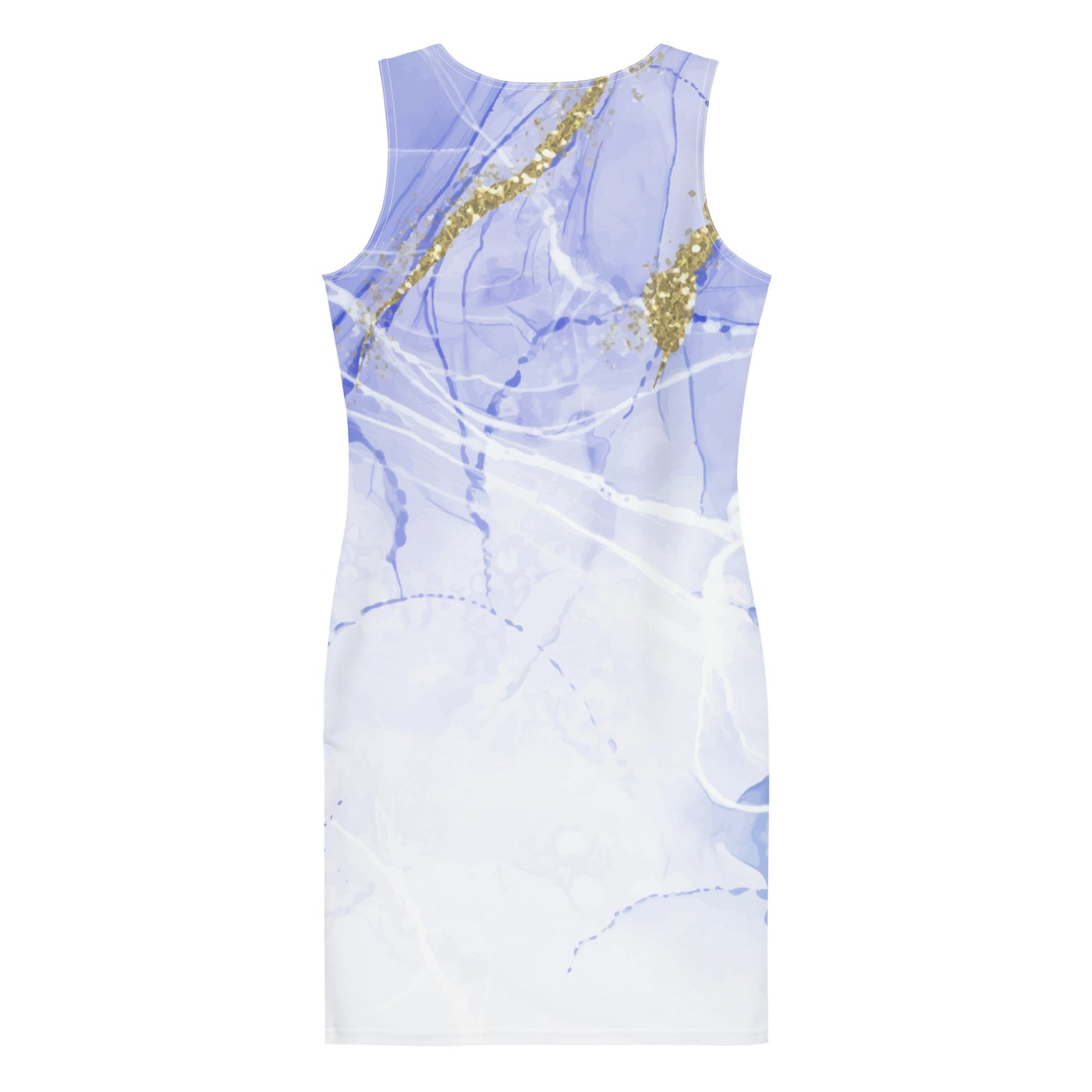 Portland Love Blue /Gold Marble Element Sublimation Cut & Sew Dress image 5