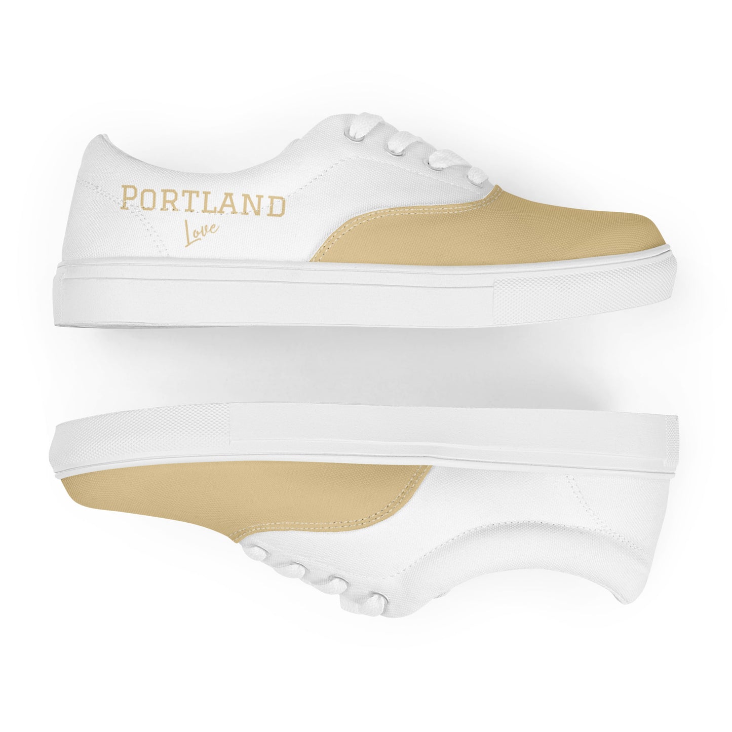 Block Style Men’s Tan Lace-up Canvas Shoes image 5