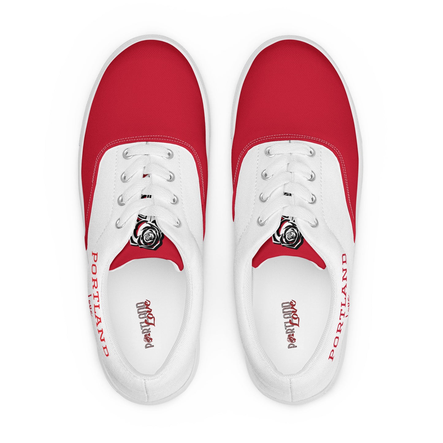Block Style Men’s Red Lace-up Canvas Shoes image 6