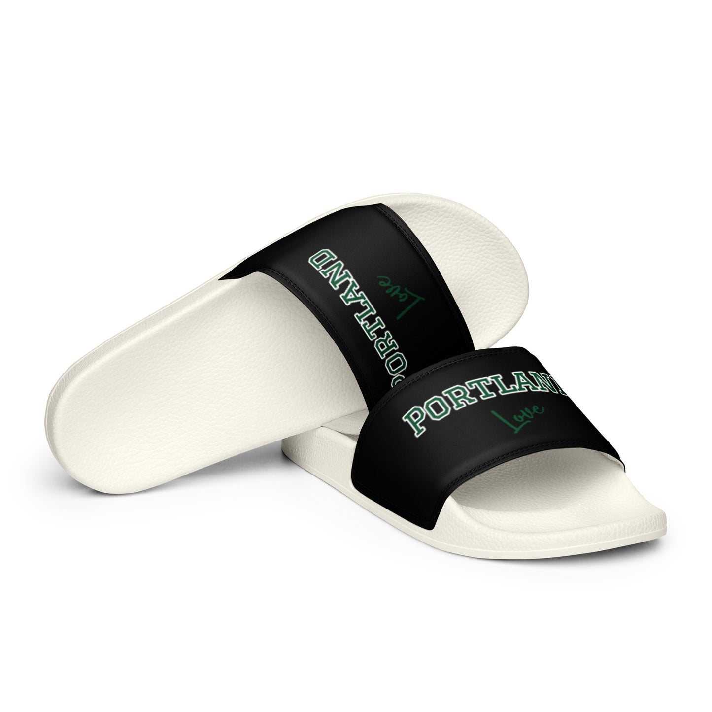Block Style Forest Green Men’s Slides Inverted image 5