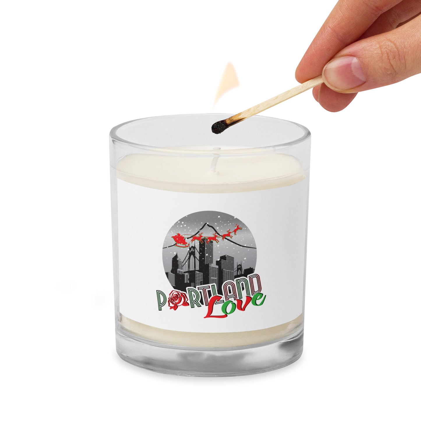 Port-Man Christmas Glass Jar Soy Wax Candle image 4