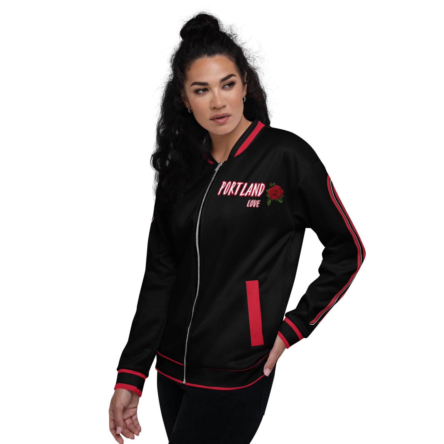 Portland P-Streets Unisex Bomber Jacket image 4