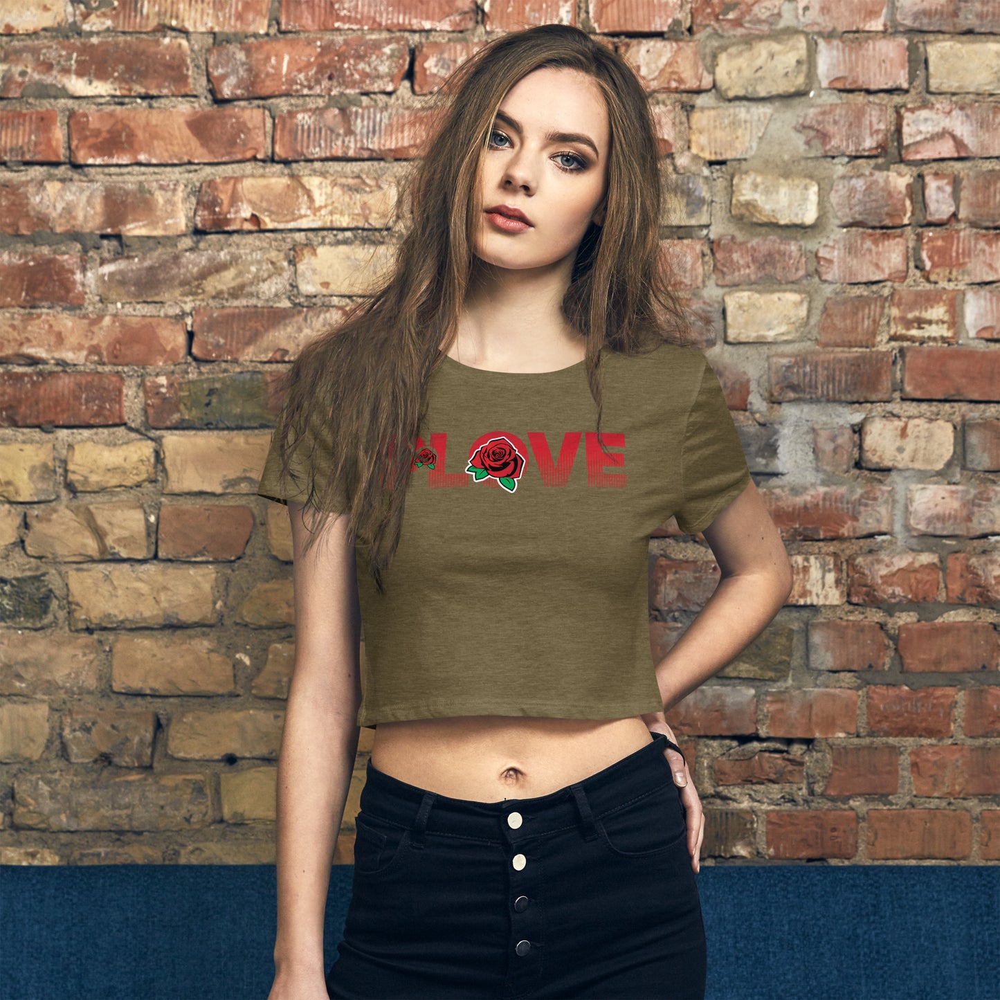 P-Love Rose Women’s Crop Tee image 4