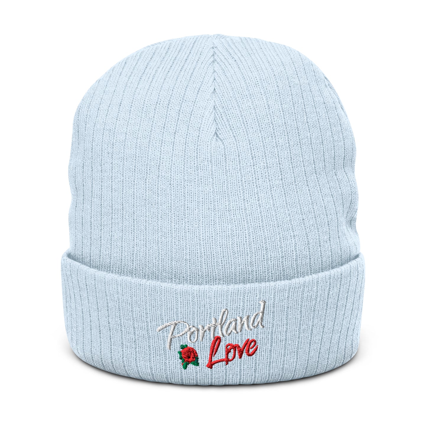 Portland Love Rose Ribbed Knit Beanie image 13