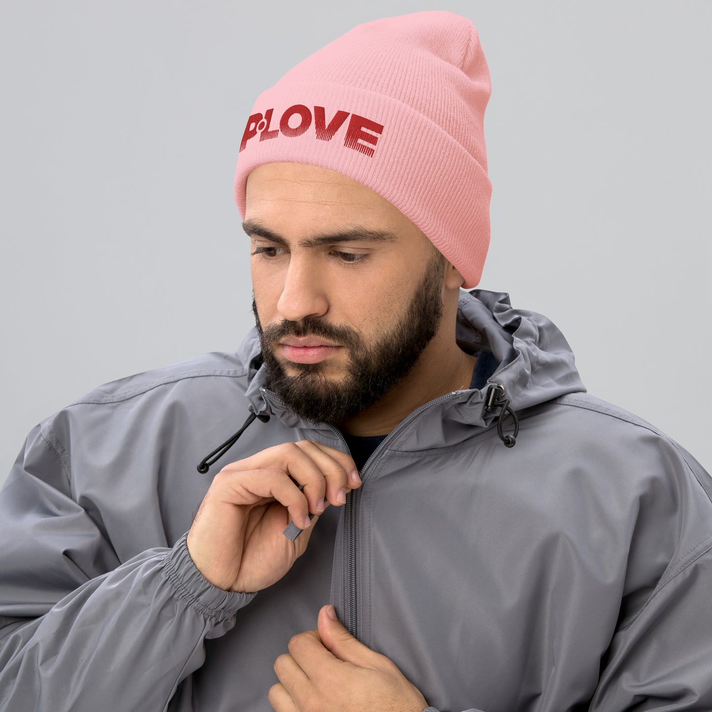 P-Love Rose 3D Puff Embroidered Cuffed Beanie image 11
