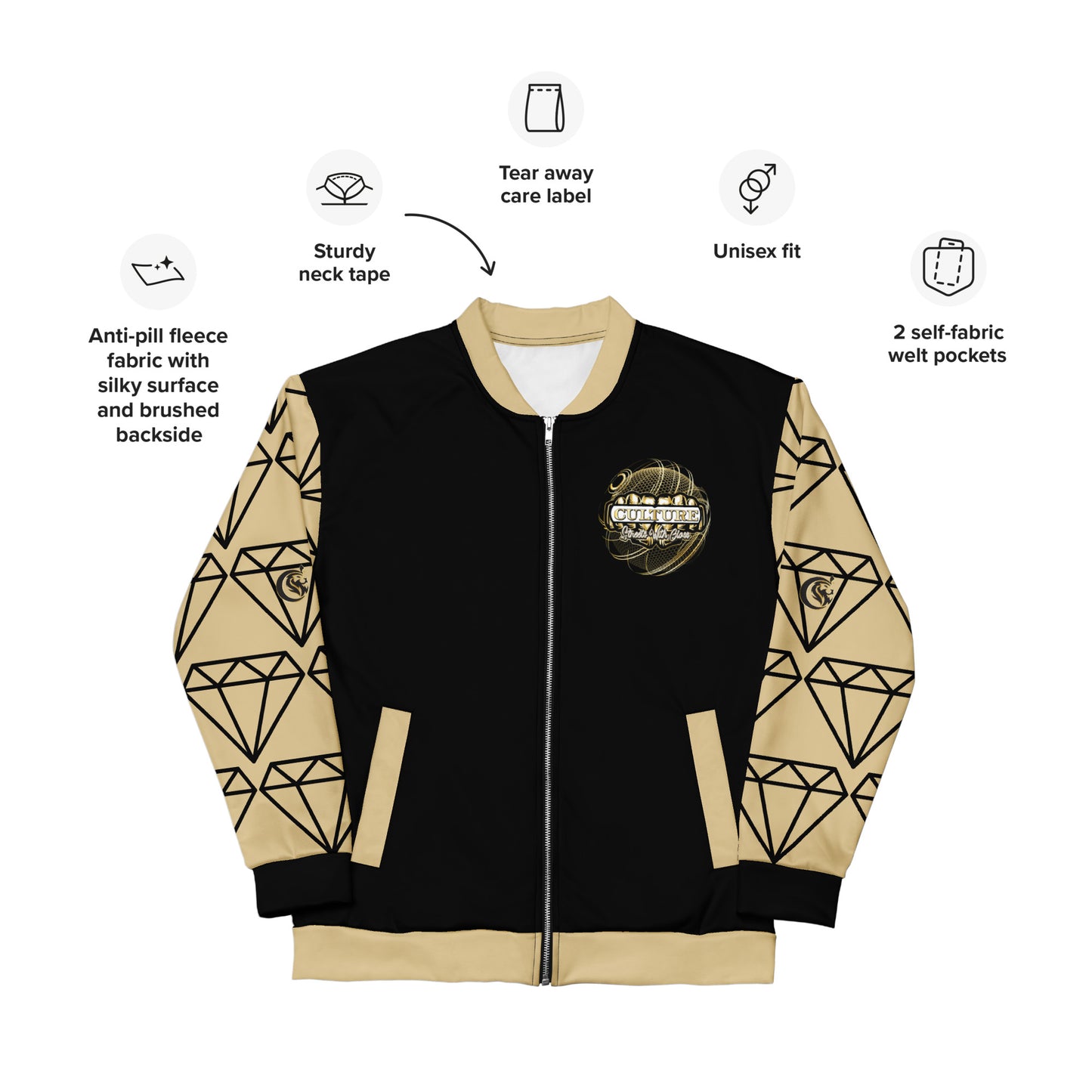 Culture Diamond Unisex Bomber Jacket image 8