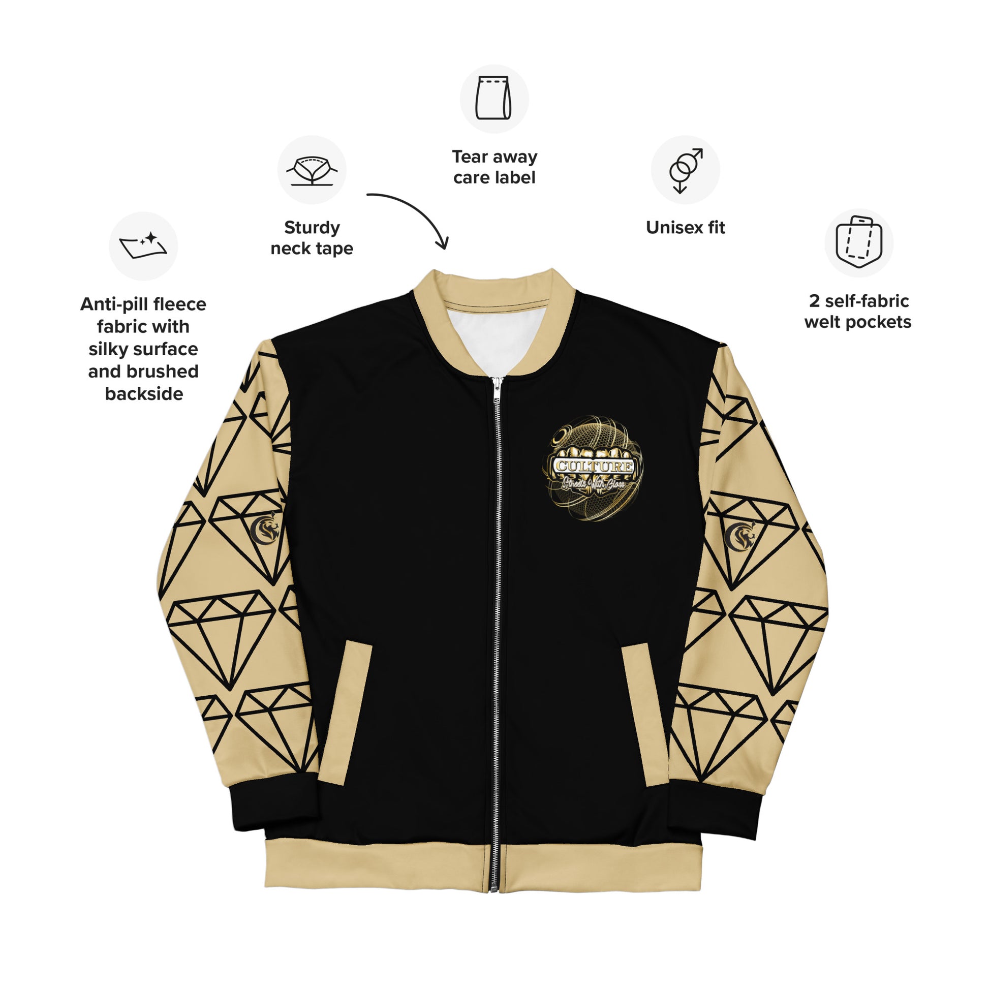 Culture Diamond Unisex Bomber Jacket image 8