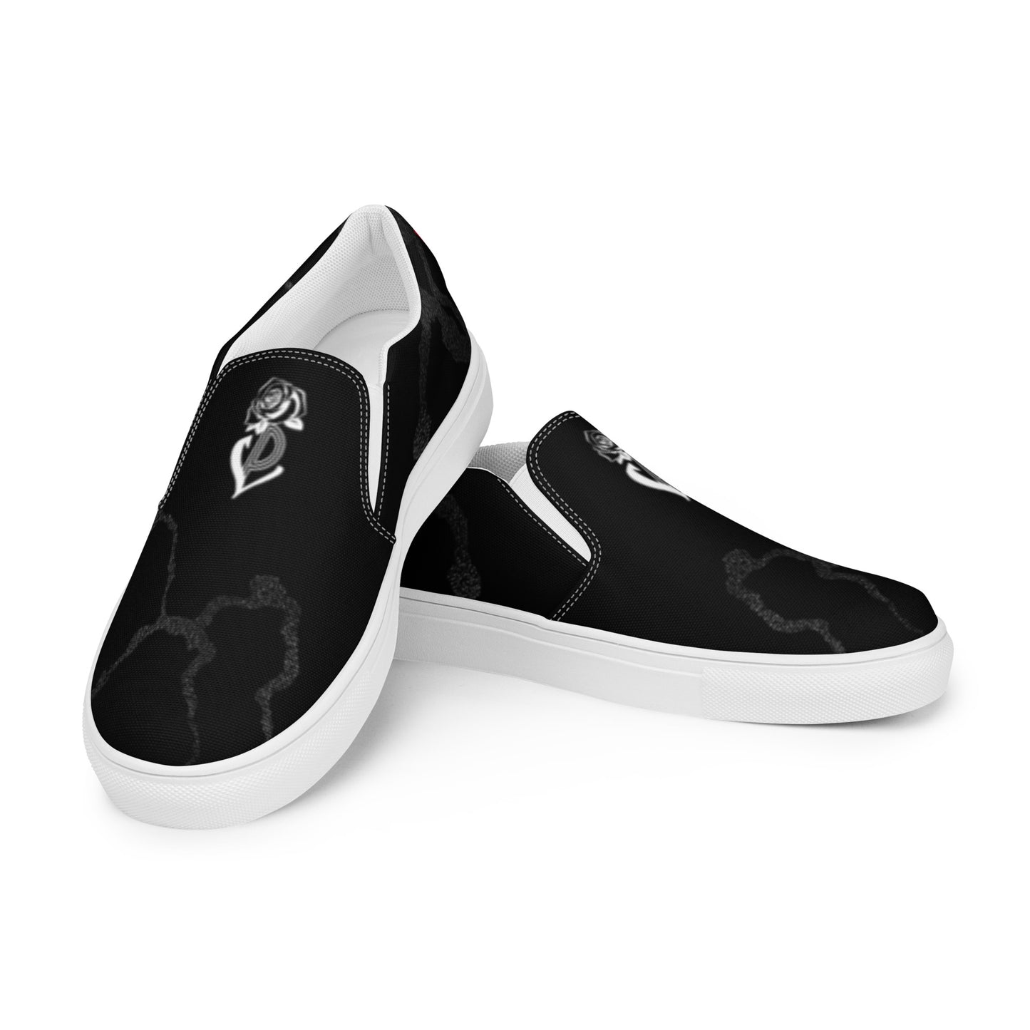 Portland Love Black Marble Women’s Slip-on Canvas shoes image 6