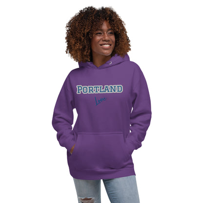 Block Style Royal/White Embroidered Unisex Hoodie image 20