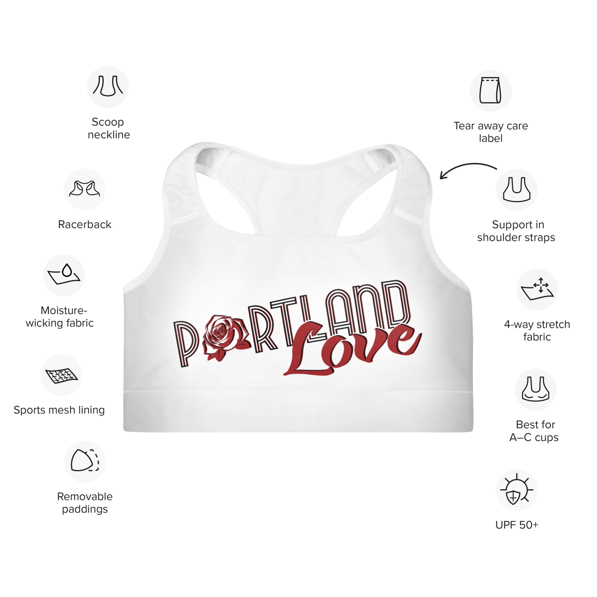 Portland Love Padded Sports Bra image 4