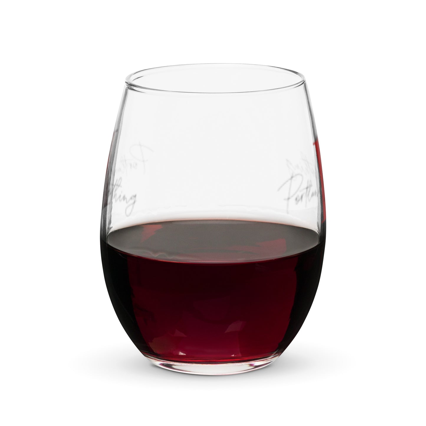 Portland Love "P" Stemless Wine Glass image 2