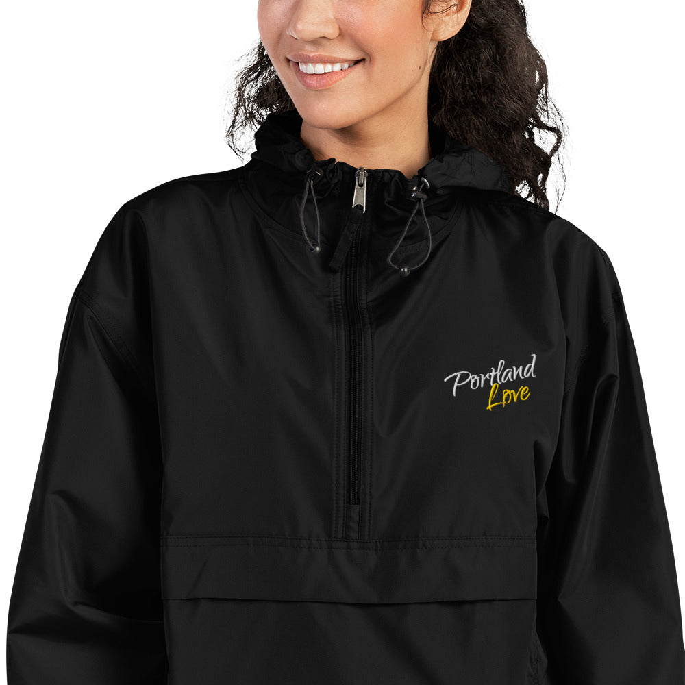 Portland Love (Yellow) Embroidered Champion Packable Jacket image 3