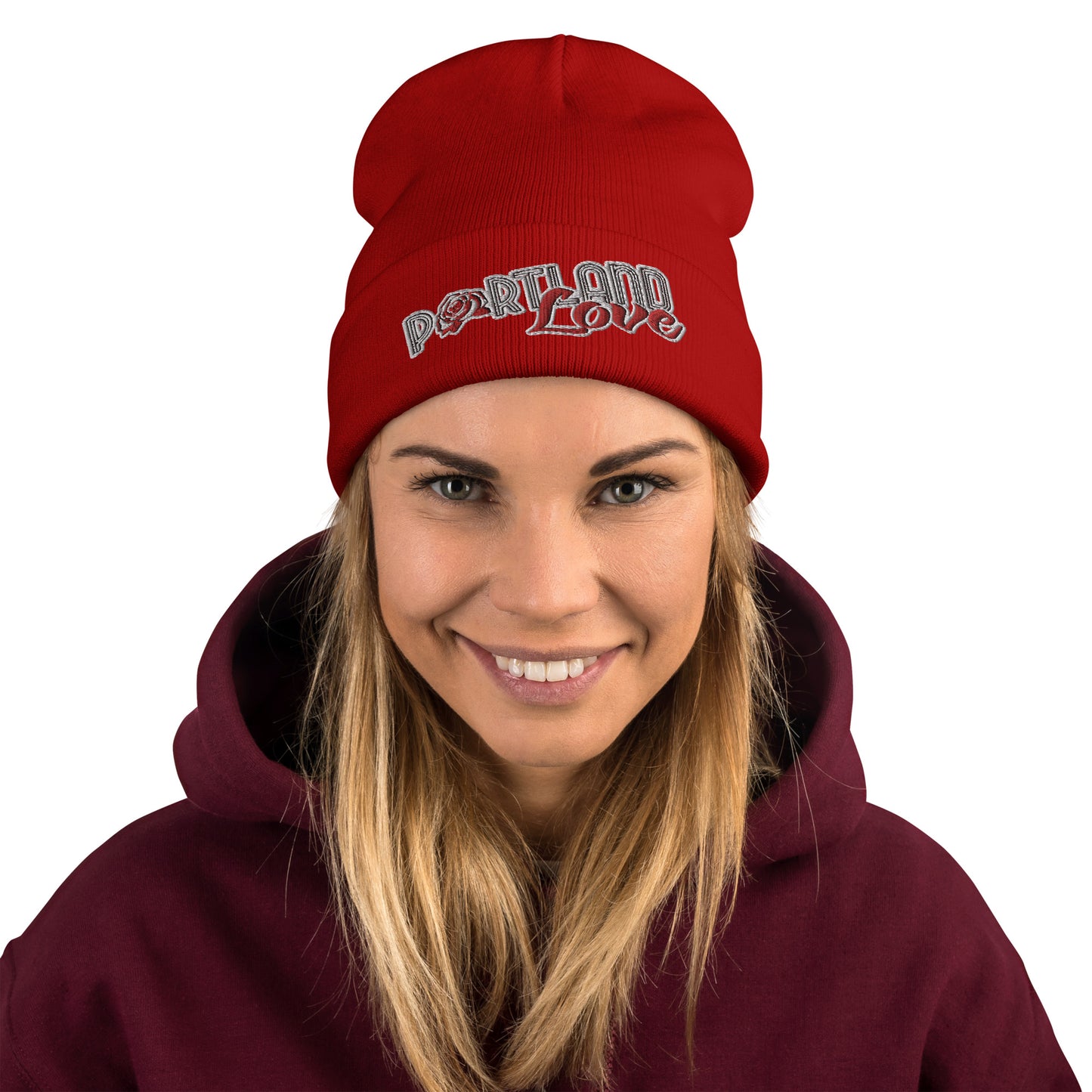 Original Portland Love Embroidered Beanie image 8