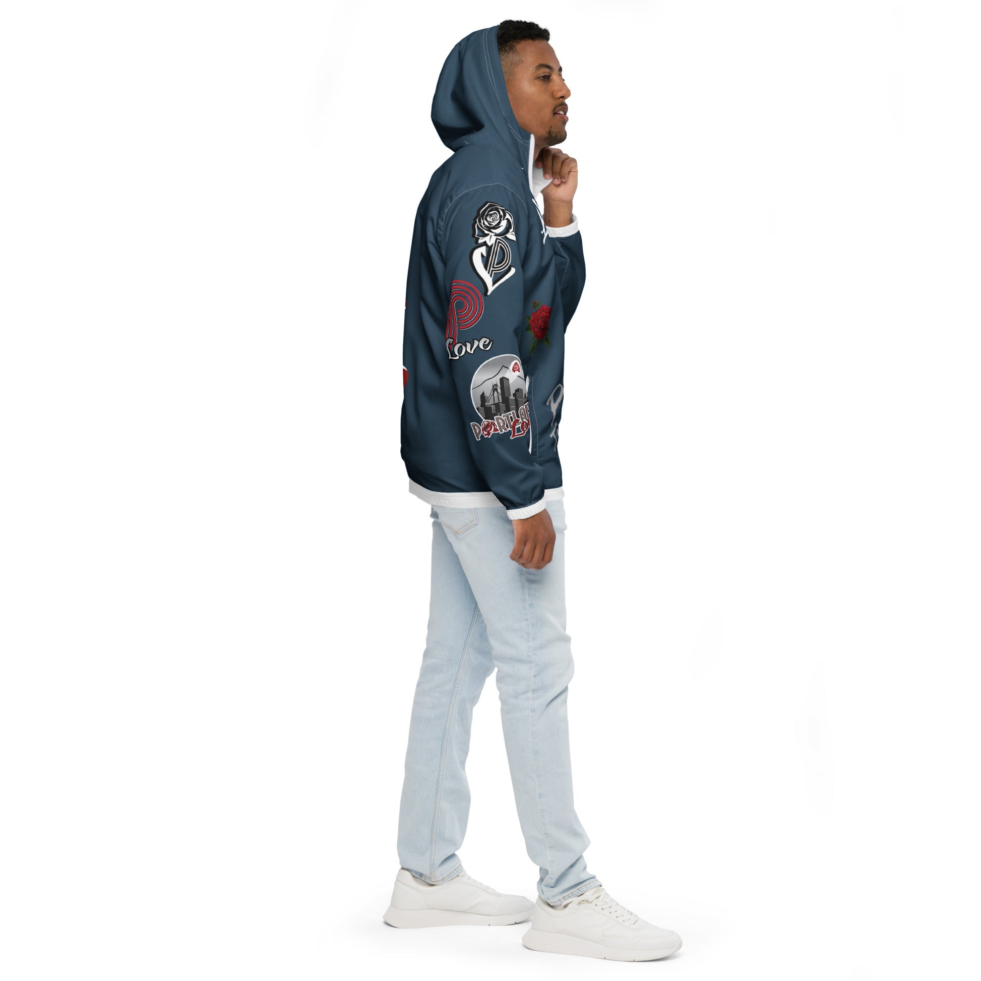 Portland Love Logos Arapawa Men’s Windbreaker image 6