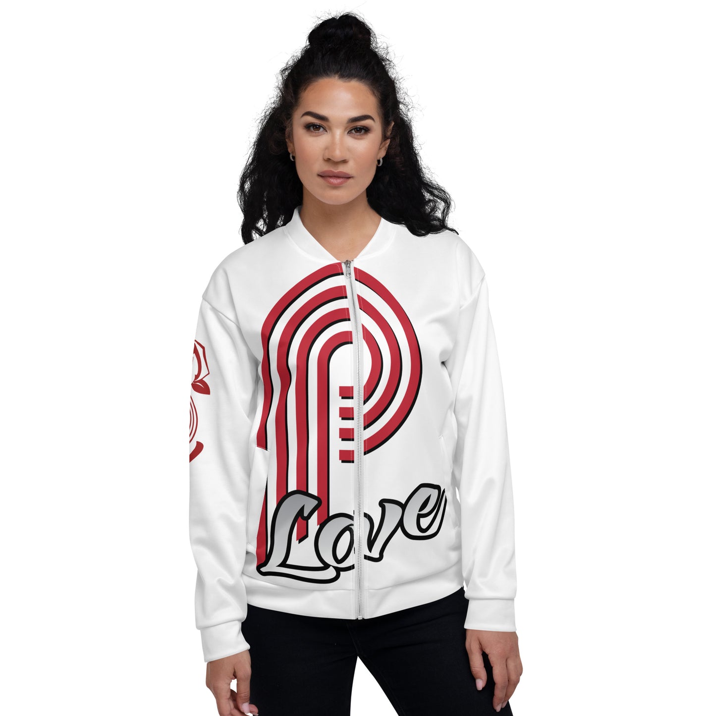 Big P-Love Unisex Bomber Jacket image 2