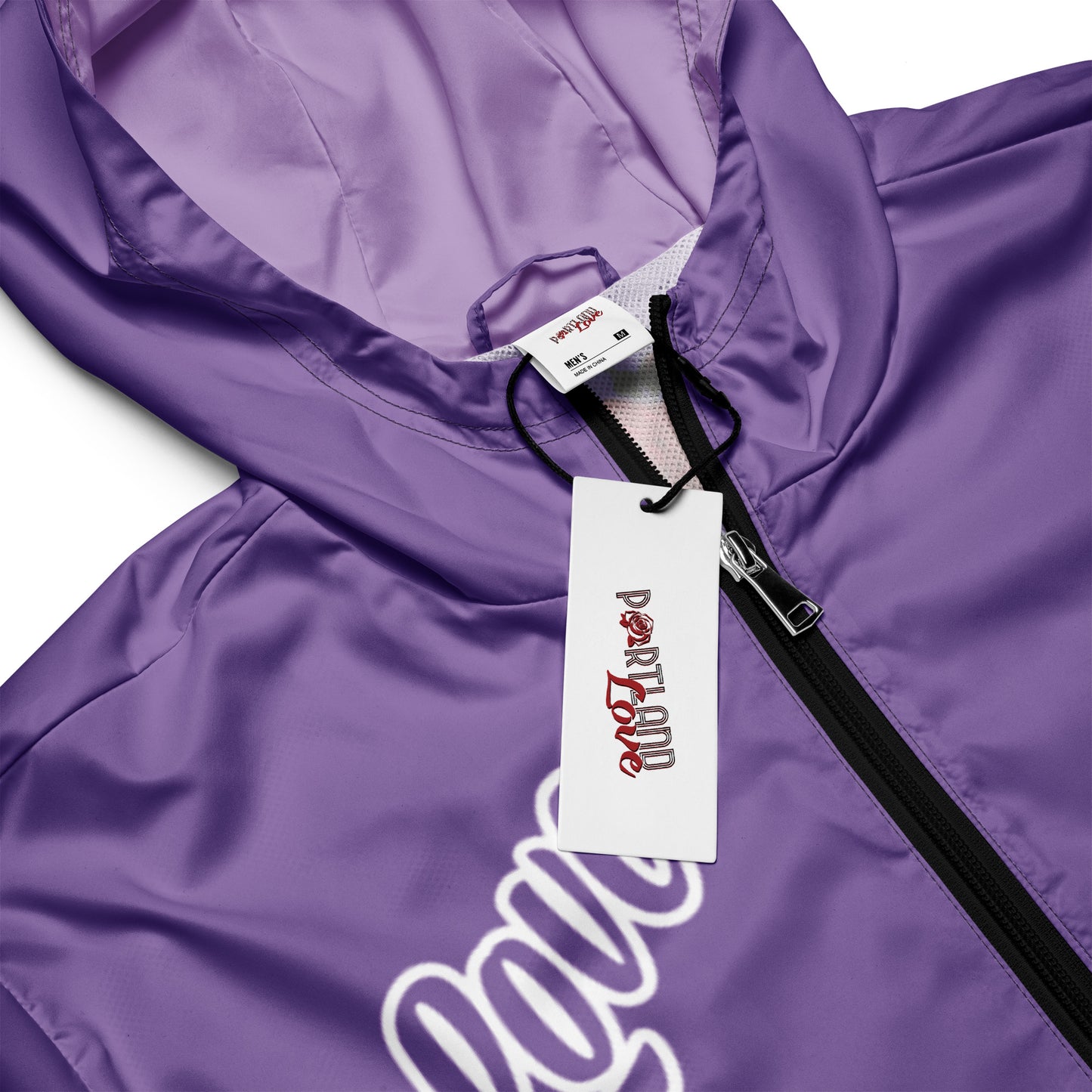 Portland Love Logos Purple Men’s Windbreaker image 1