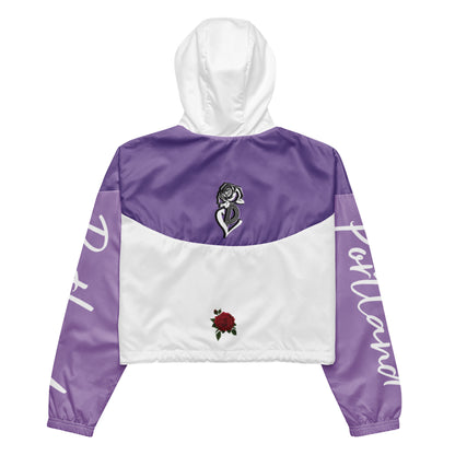 Portland Love Purple Women's Cropped Windbreaker image 1