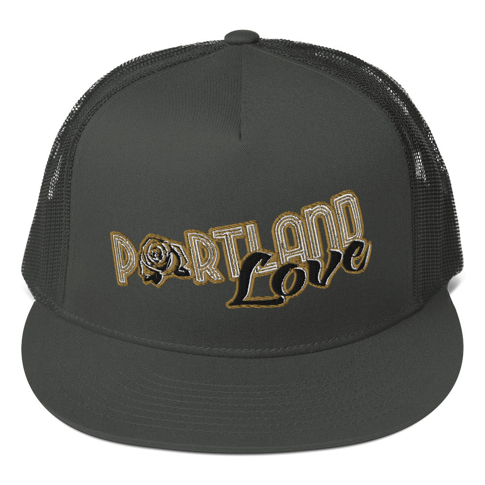 Original Portland Love Gold Trucker Cap image 9