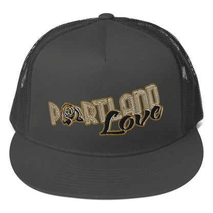 Original Portland Love Gold Trucker Cap image 9