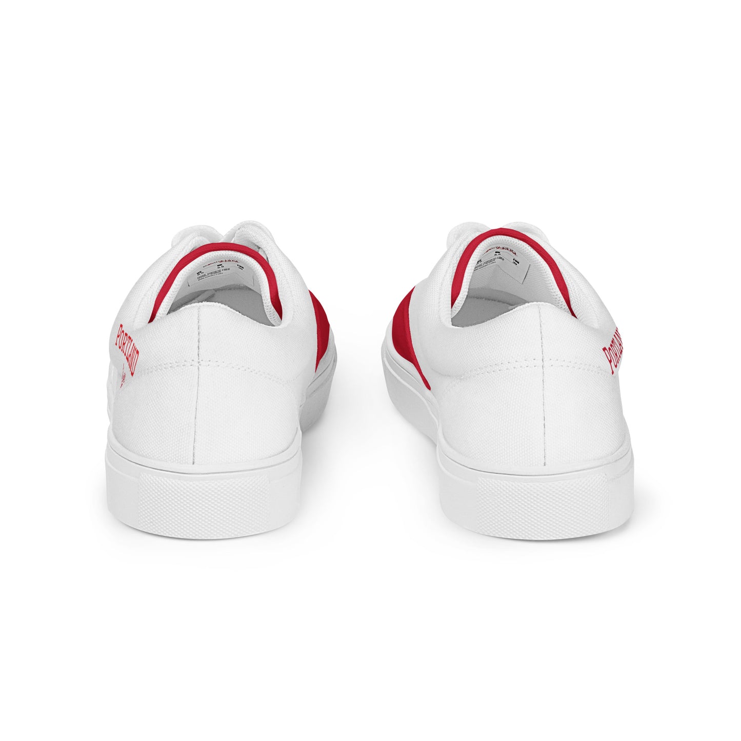 Block Style Men’s Red Lace-up Canvas Shoes image 5
