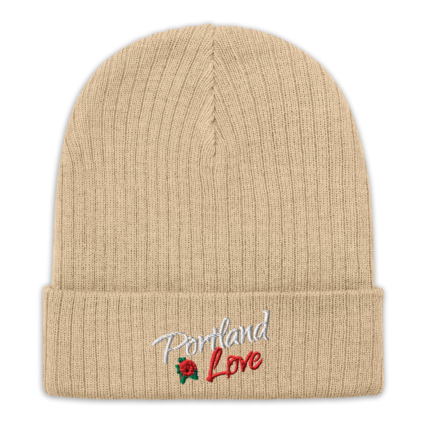 Portland Love Rose Ribbed Knit Beanie image 6