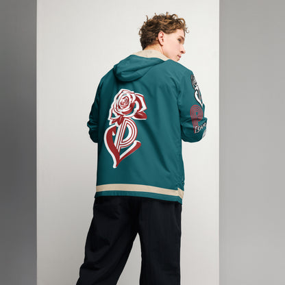 Portland Love Sherpa Blue Logo Men’s Windbreaker image 3