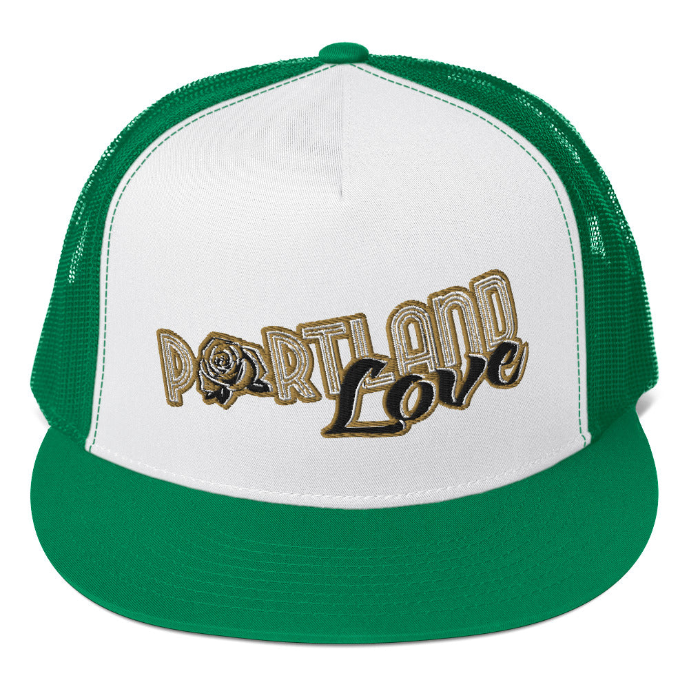 Original Portland Love Gold Trucker Cap image 15