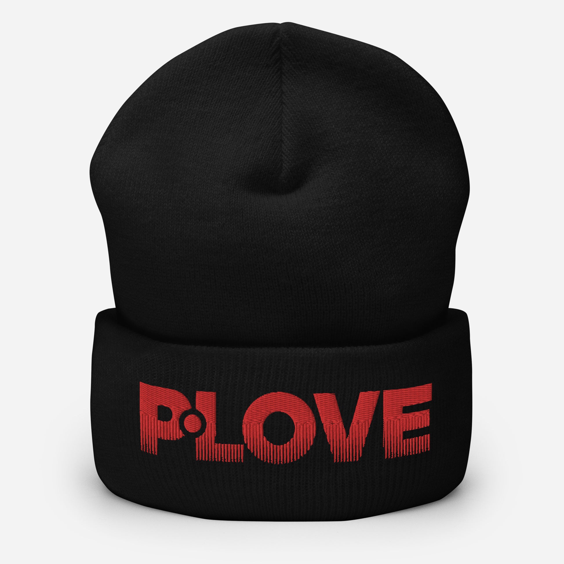 P-Love Rose 3D Puff Embroidered Cuffed Beanie image 1