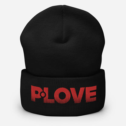 P-Love Rose 3D Puff Embroidered Cuffed Beanie image 1