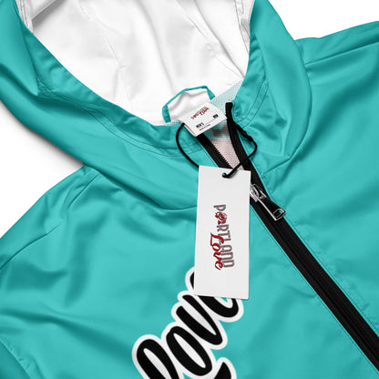 Portland Love Logos Dark Turquoise Men’s Windbreaker image 1