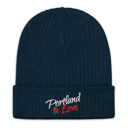 Portland Love Rose Ribbed Knit Beanie image 3