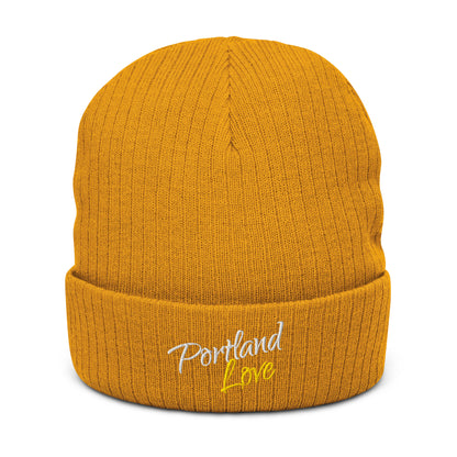 Portland Love (Yellow) Ribbed Knit Beanie image 10