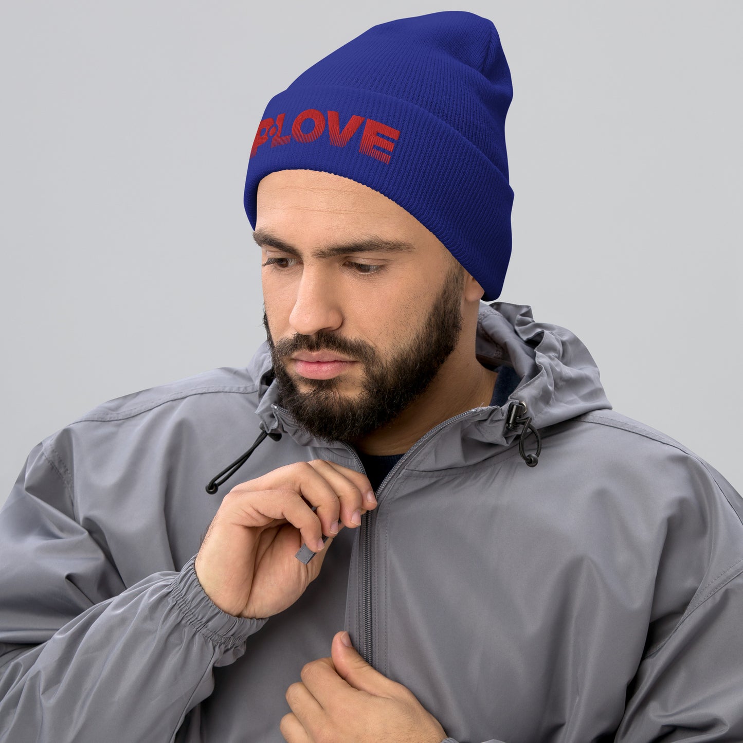 P-Love Rose 3D Puff Embroidered Cuffed Beanie image 8