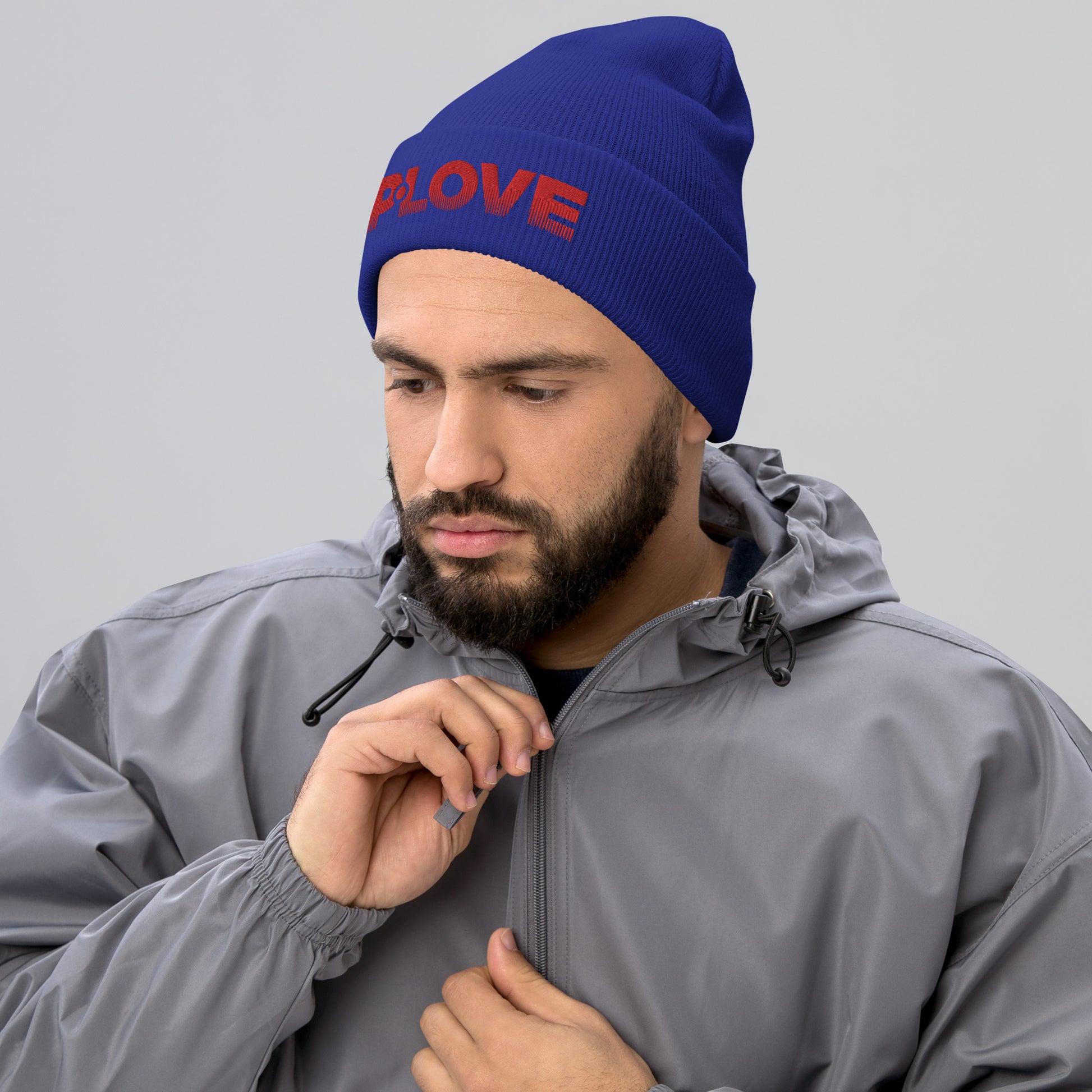 P-Love Rose 3D Puff Embroidered Cuffed Beanie image 8