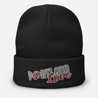 Original Portland Love Embroidered Beanie image 1