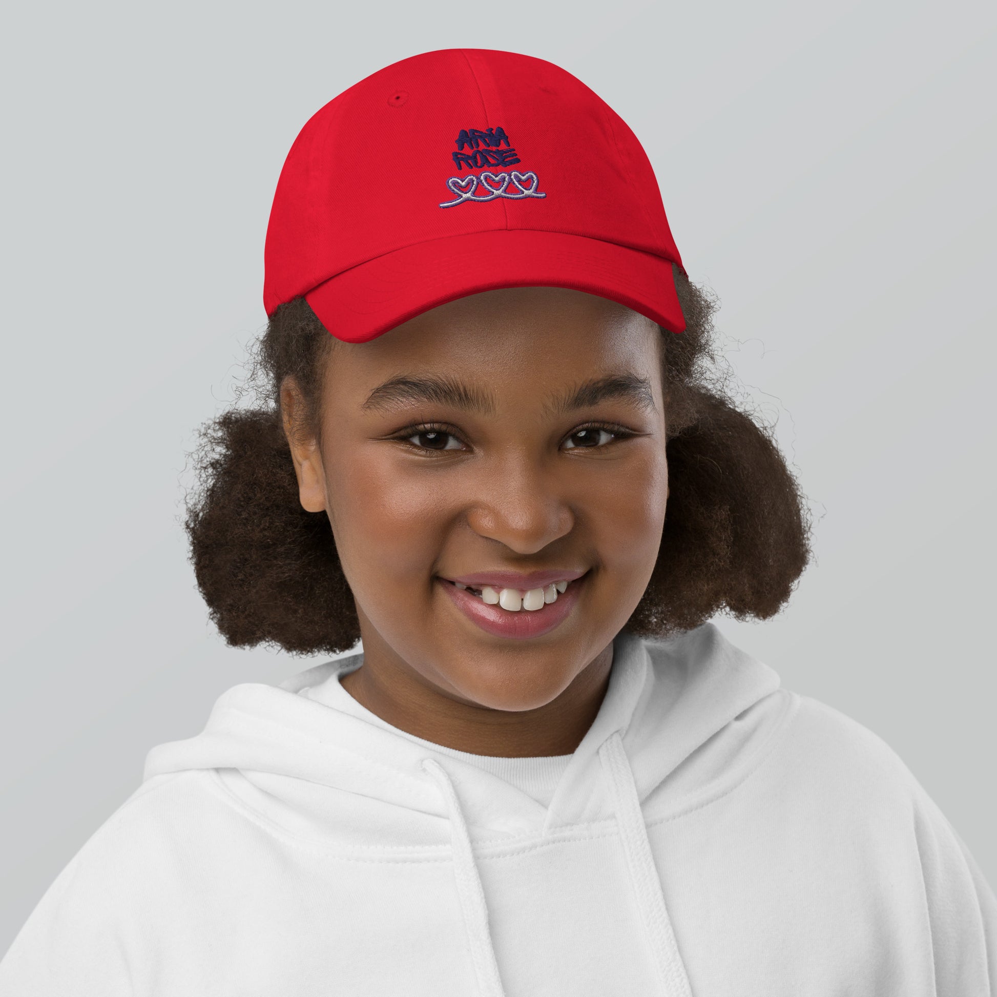 Aria Rose Purple Heart Youth Baseball Cap image 6