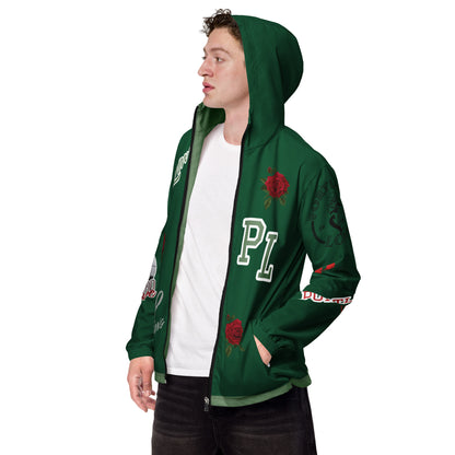 Portland Love Forest Green Logo Men’s Windbreaker image 1