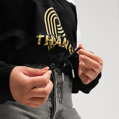P-Thang White Marble Women’s Cropped Windbreaker image 3