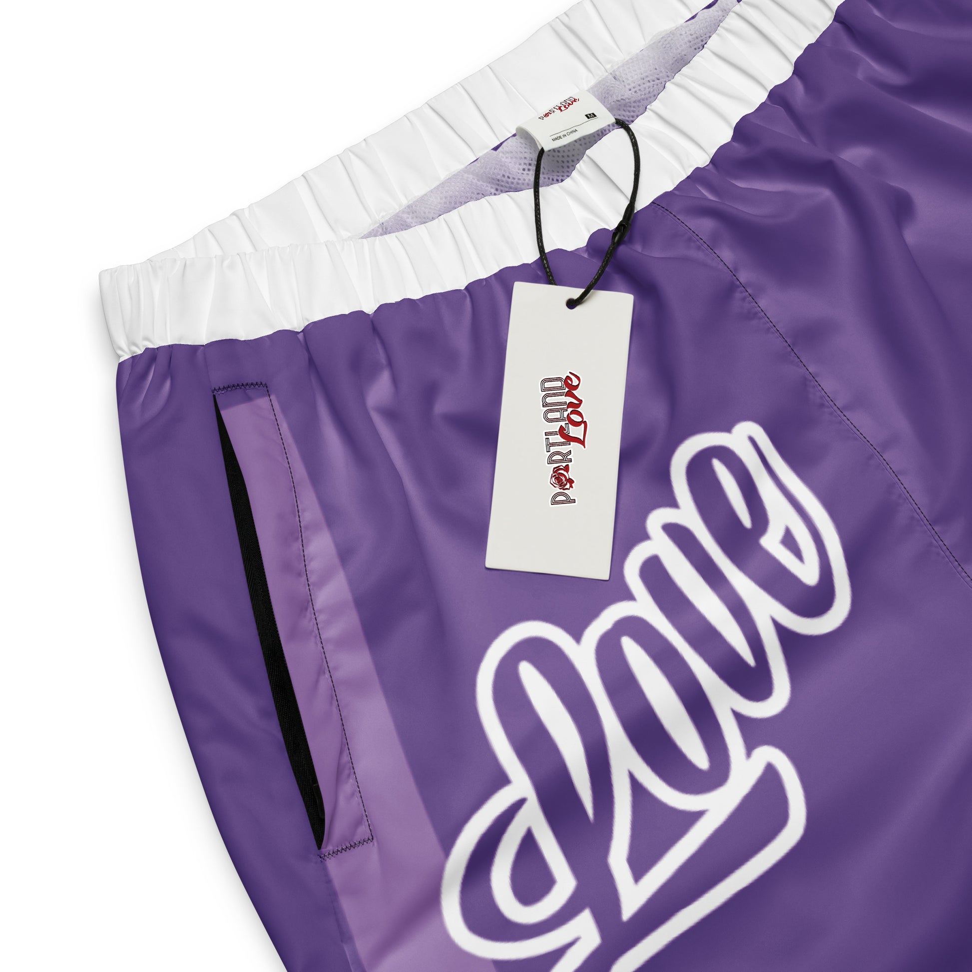 Portland Love Logos Purple Unisex Track Pants image 7