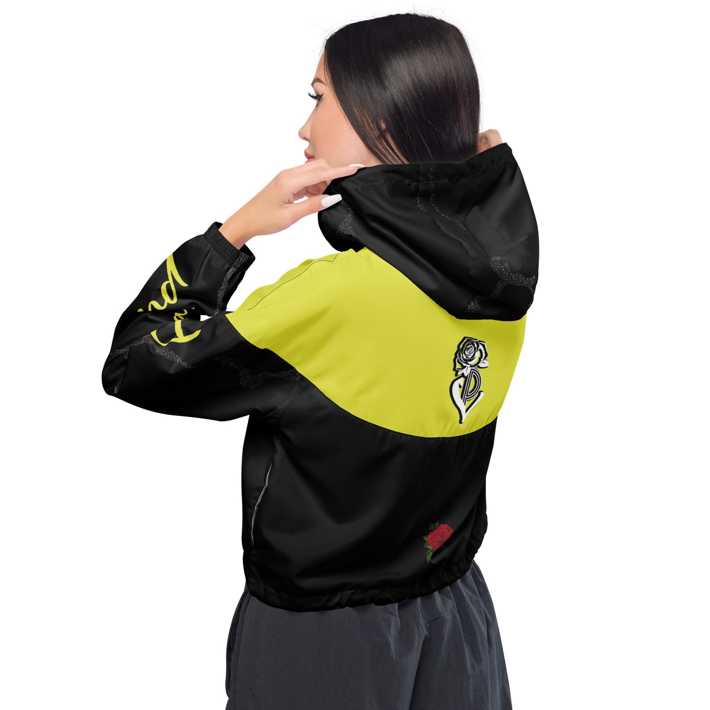 Portland Love Bumblebee Women’s Cropped Windbreaker image 4