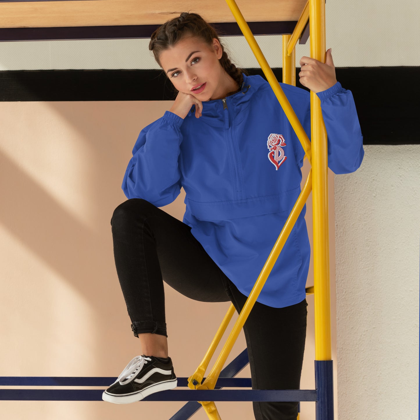 PL Rose Embroidered Champion Packable Jacket image 3