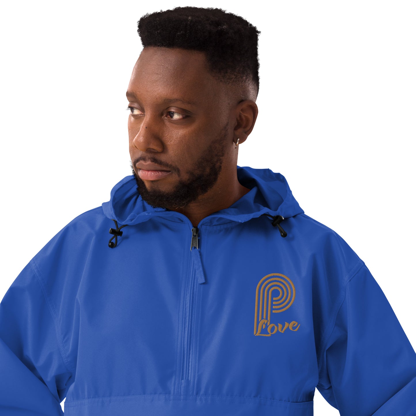 P-Love (Gold) Embroidered Champion Packable Jacket image 7