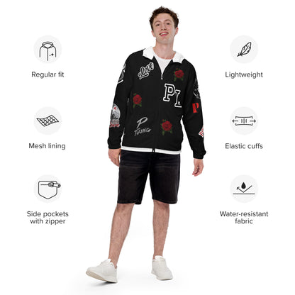 Portland Love Black Logo Men’s Windbreaker  image 4