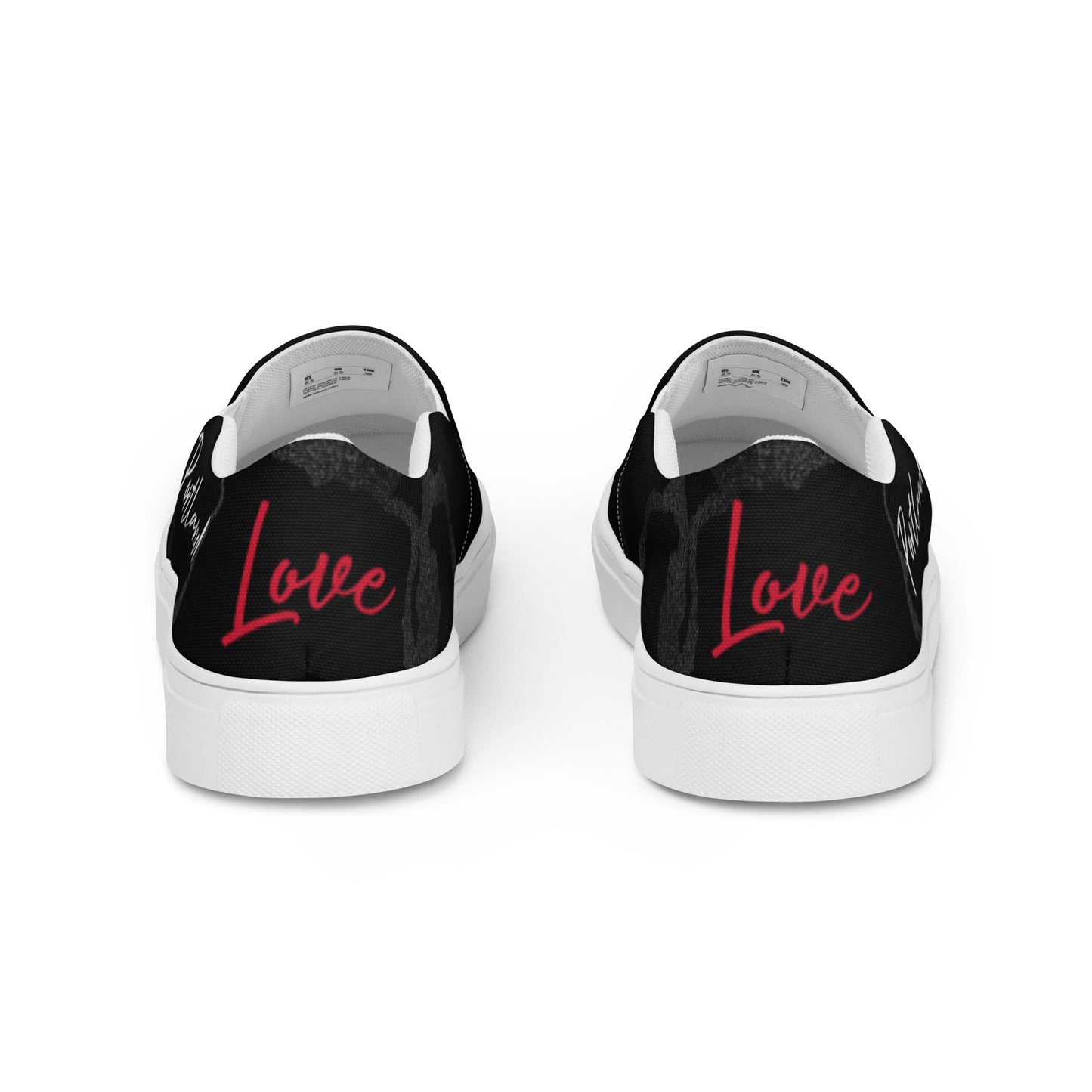 Portland Love Black Marble Women’s Slip-on Canvas shoes image 4