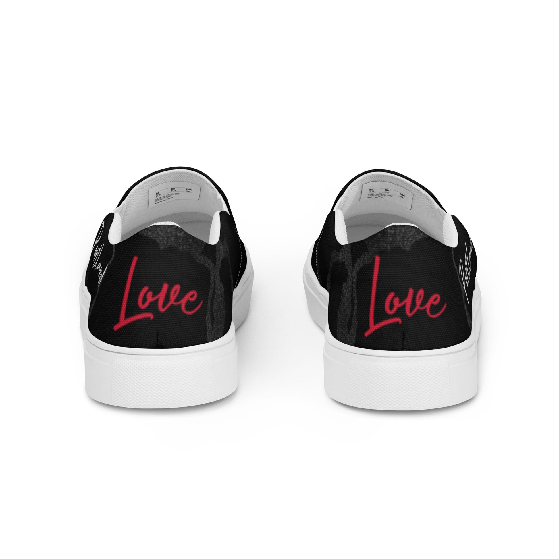 Portland Love Black Marble Women’s Slip-on Canvas shoes image 4