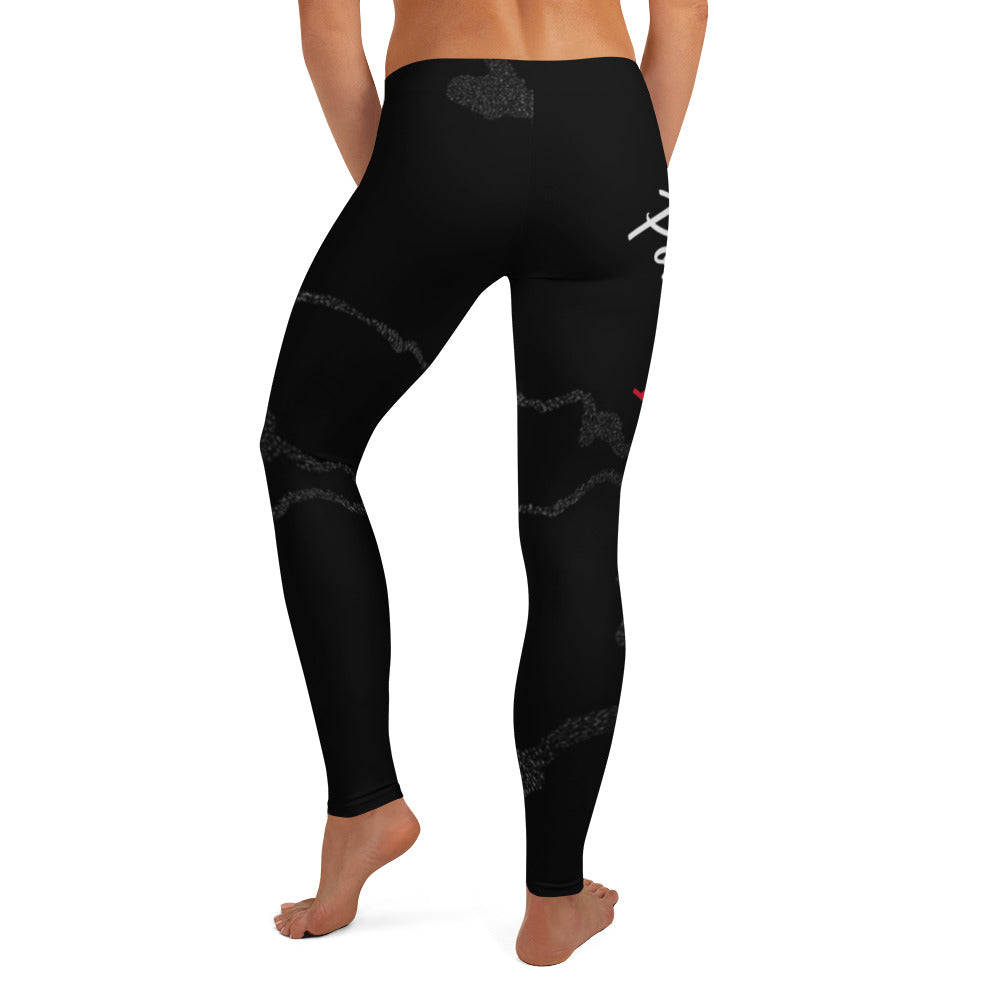 Portland Love Black Marble Leggings image 5