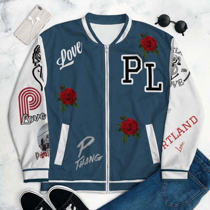 Arapawa Blue Portland Love Logo Port-Man Bomber Jacket image 2