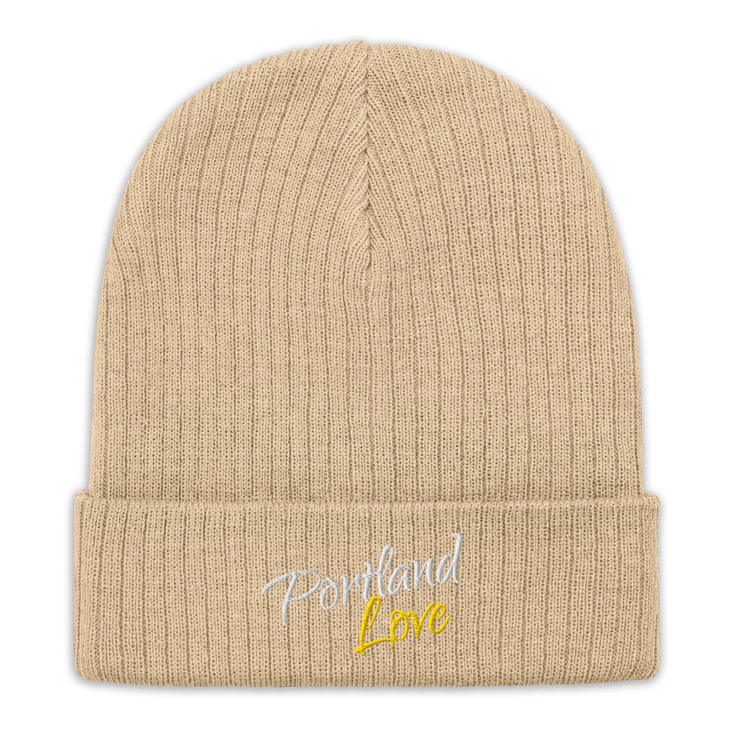 Portland Love (Yellow) Ribbed Knit Beanie image 5