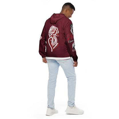 Portland Love Burgundy Logo Men’s Windbreaker image 14